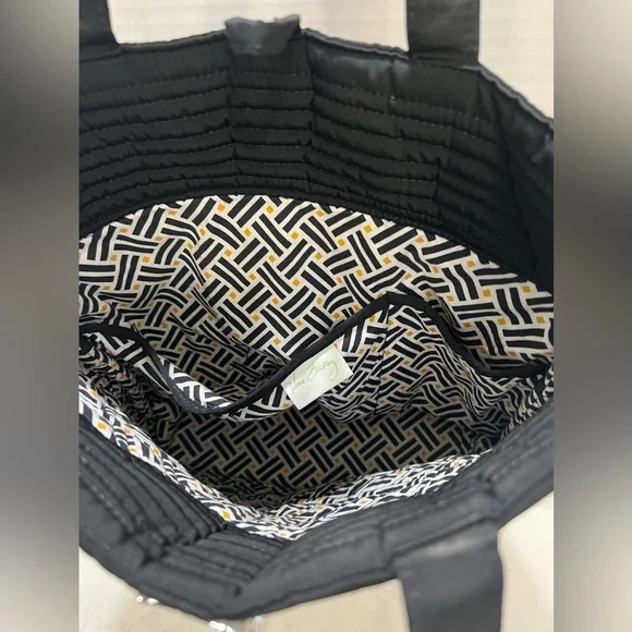 Vera Bradley Black Quilted Tote Bag - Picture 9 of 16